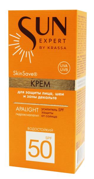 Крем для защиты лица зоны декольте SPF 50 Sun Expert Krassa 50мл фотография