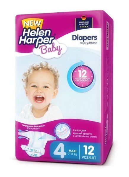 Подгузники Хелен Харпер Baby Maxi (7-14kg) 12шт фотография